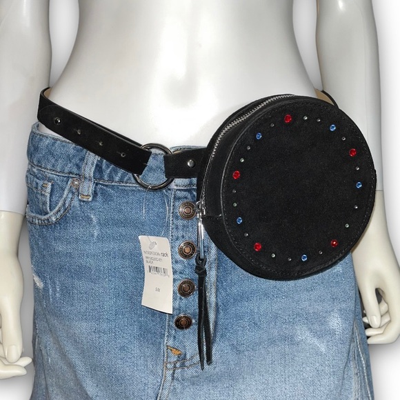 Rebecca Minkoff Bags Rebecca Minkoff Suede Leather Jeweled Circle